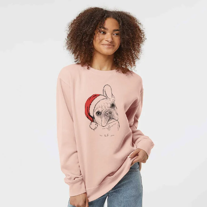 Quick Sale slim fit workout hoodieSanta Loki the French Bulldog - Unisex Pigment Dyed Crew Sweatshirt Quick Sale slim fit workout hoodieSanta Loki the French Bulldog - Unisex Pigment Dyed Crew Sweatshirt