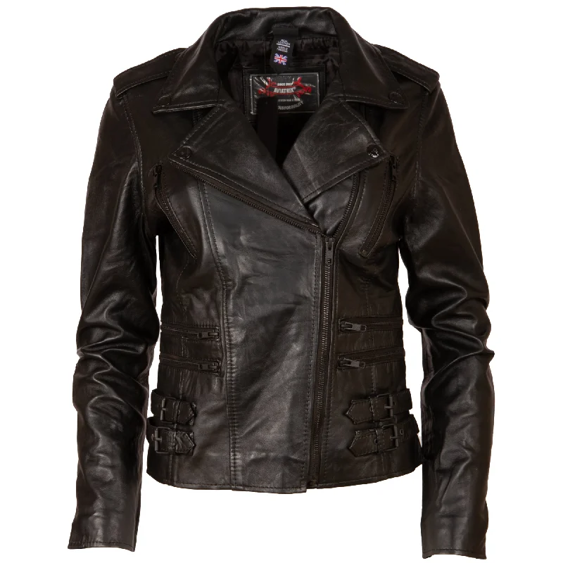 Can't Miss fashionable outerwearAGSM Women's Biker Jacket - Night