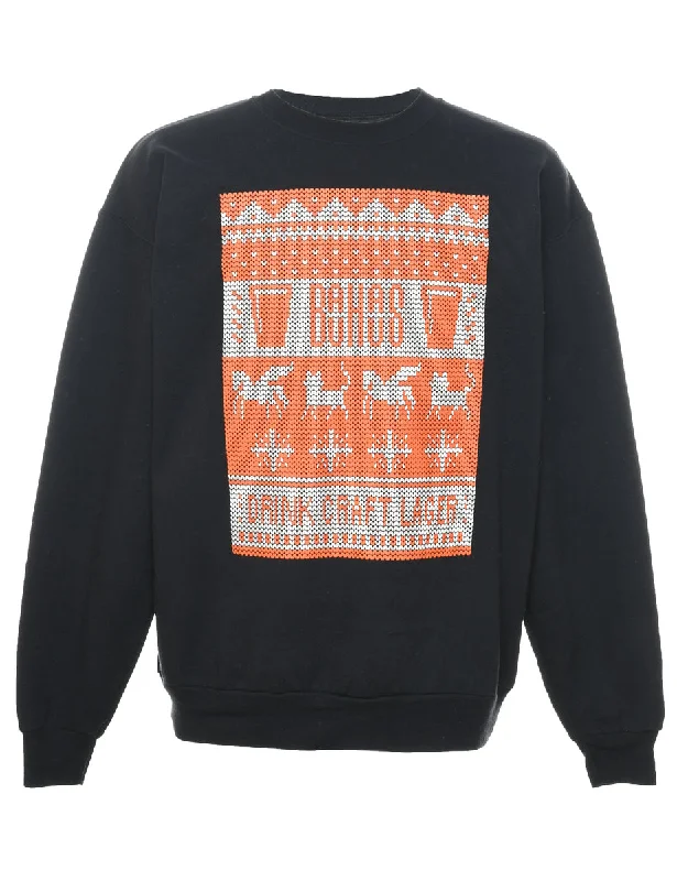 Extra Savings trendy casual outerwearFestive Season Christmas Sweatshirt - L