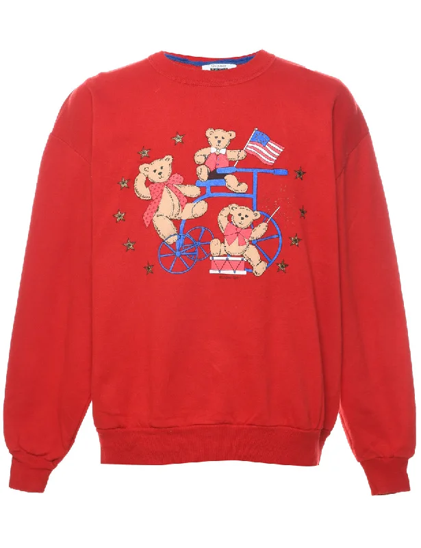 Low Prices everyday winter coatTeddy Bear Print Christmas Sweatshirt - XL
