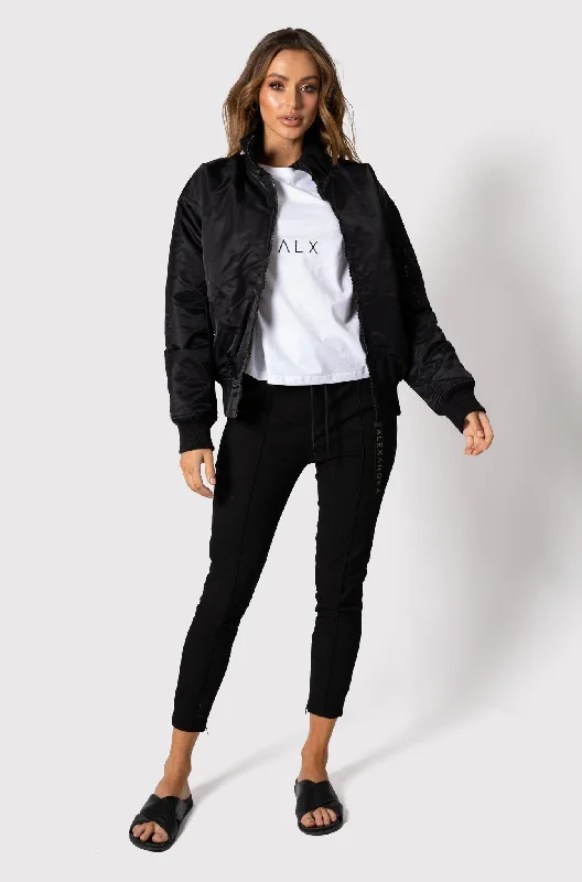 Blowout Sale loose fit athletic hoodieBoston- Black