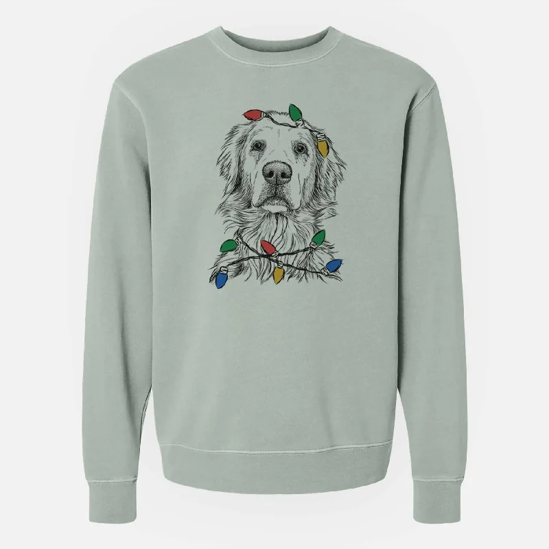 Special Price vibrant athletic hoodieChristmas Lights Jake aroni the Golden Retriever - Unisex Pigment Dyed Crew Sweatshirt Special Price vibrant athletic hoodieChristmas Lights Jake aroni the Golden Retriever - Unisex Pigment Dyed Crew Sweatshirt