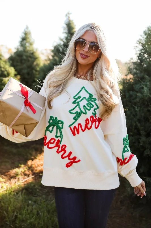 minimalistic workout hoodieCream Merry Pullover