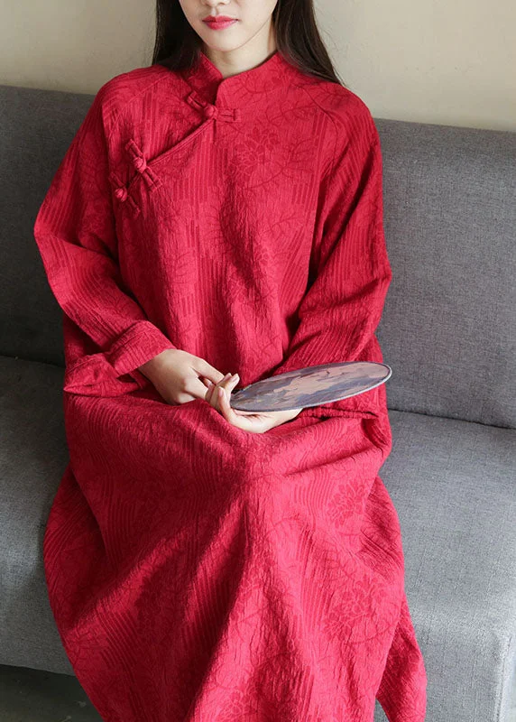 Price Reduction elegant maxi dresselegant maxi dressBeautiful Red Stand Collar Jacquard Wrinkled Cotton Dress Cheongsam Spring Price Reduction elegant maxi dresselegant maxi dressBeautiful Red Stand Collar Jacquard Wrinkled Cotton Dress Cheongsam Spring