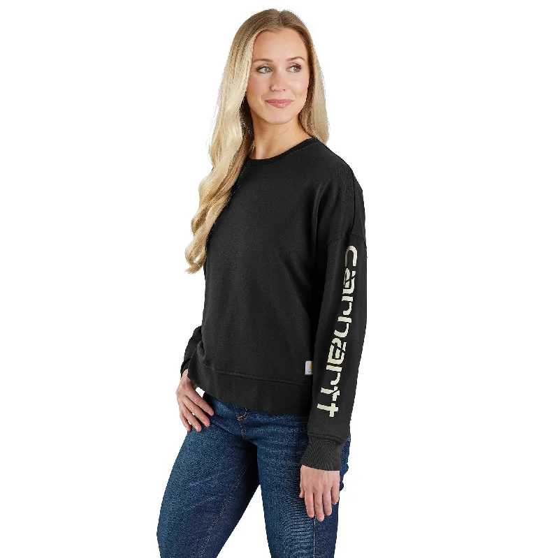 Lowest Price sleek jacketCarhartt Women's TENCEL Loose Fit Graphic Sleeve Sweatshirt