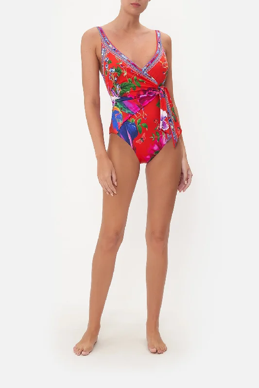 Markdown Madness WRAP TIE ONE PIECE BIRDS OF A FEATHER