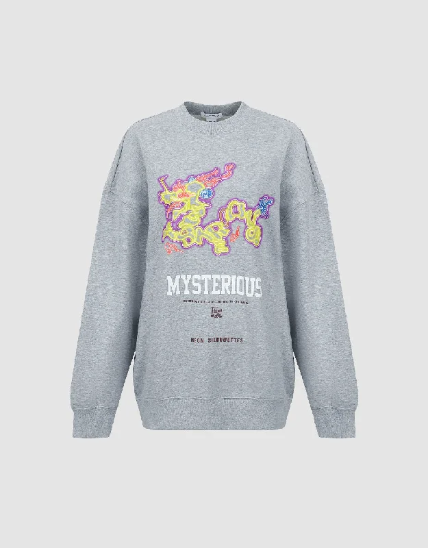 Clearance Sale Printed Crew Neck Loose Sweatshirt