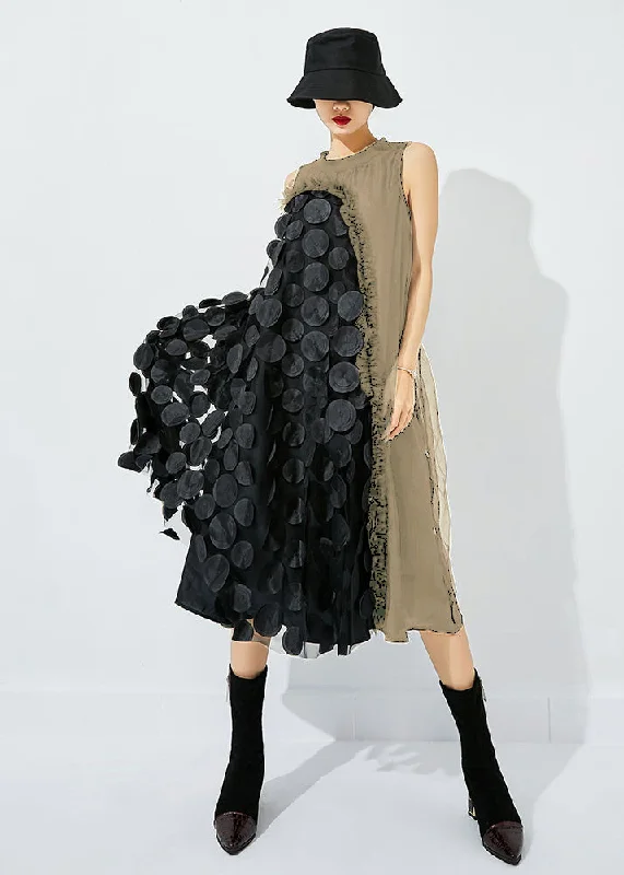 Special Offer sleek midi dresssleek midi dressBohemian Khaki-Black Dot Asymmetrical Patchwork Wrinkled Tulle Maxi Dress Sleeveless Special Offer sleek midi dresssleek midi dressBohemian Khaki-Black Dot Asymmetrical Patchwork Wrinkled Tulle Maxi Dress Sleeveless