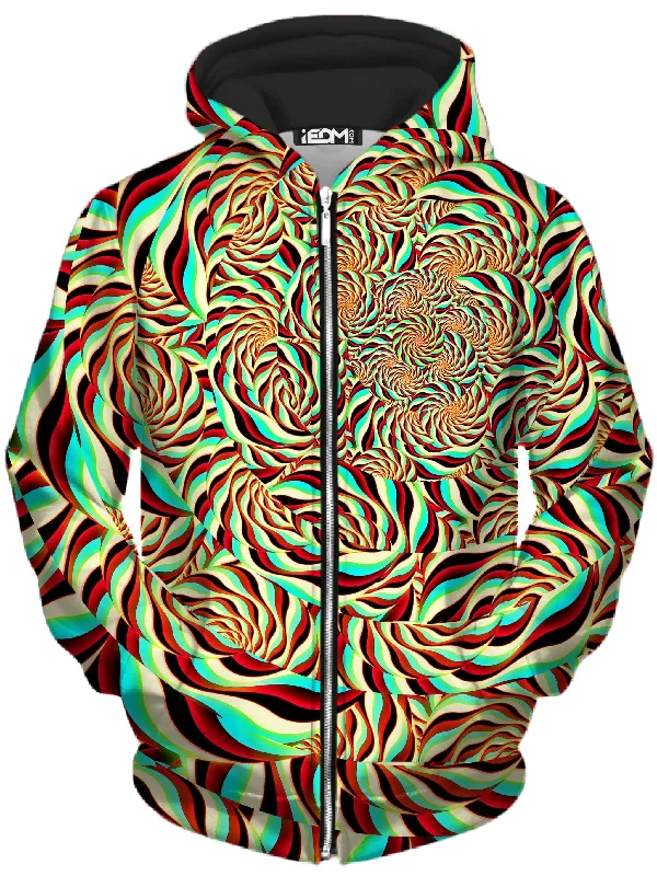 modern hoodieHorizon Trippy Unisex Zip-Up Hoodie