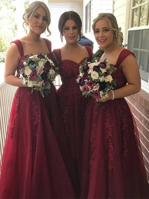 Best Bargains ruched dressruched dressCustom Made Lace Long Maroon Prom Dresses With Straps, Maroon Lace Bridesmaid Dresses With Straps