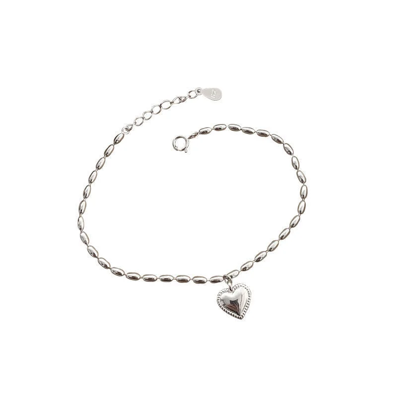 elegant shift dressSilver plated rice heart bracelet 616834204190