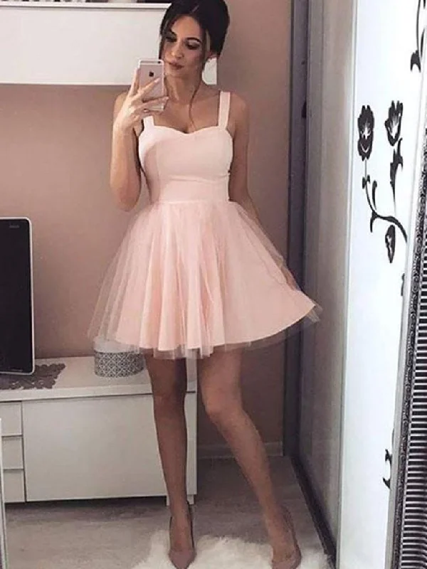 Great Bargains shift dressshift dressCute Sweetheart Neck Short Pink/Black Prom Dress with Straps, Short Pink/Black Graduation Dress, Homecoming Dresses
