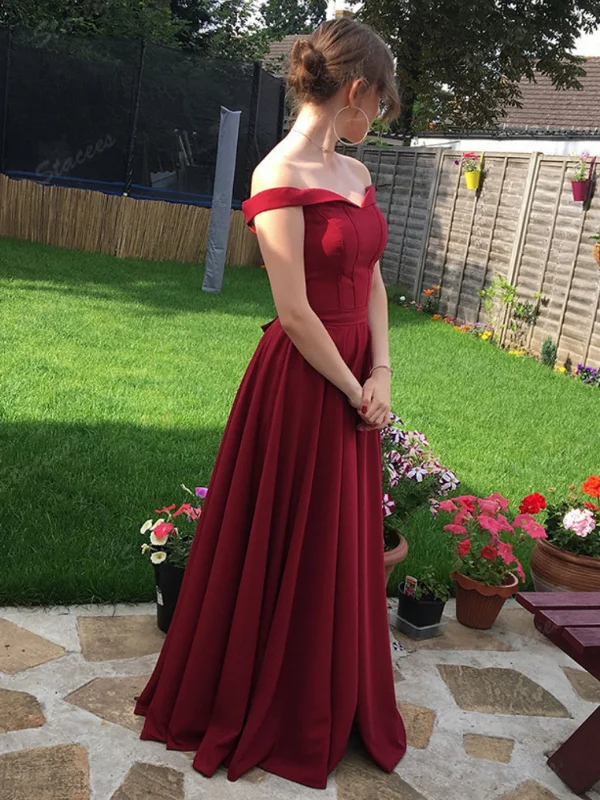 Price Smash sleek midi dresssleek midi dressOff Shoulder Burgundy Long Prom Dresses, Off the Shoulder Formal Dresses, Wine Red Evening Dresses SP2701