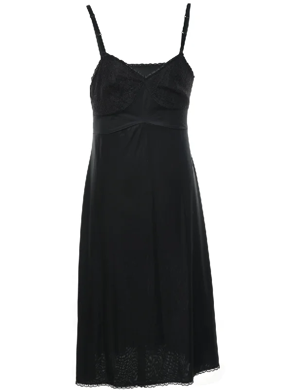 Instant Savings lightweight winter coatBlack Slip Dress - L