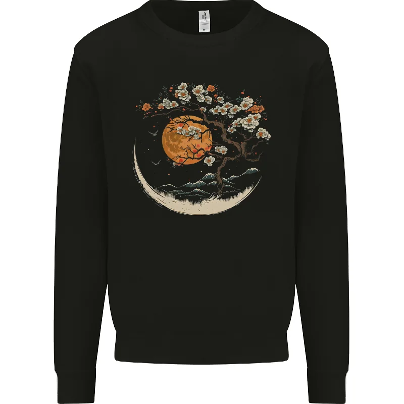 Exclusive Savings cozy gym sweatshirtA Japanese Style Tree on a Moon Fantasy Mens Sweatshirt Jumper Exclusive Savings cozy gym sweatshirtA Japanese Style Tree on a Moon Fantasy Mens Sweatshirt Jumper