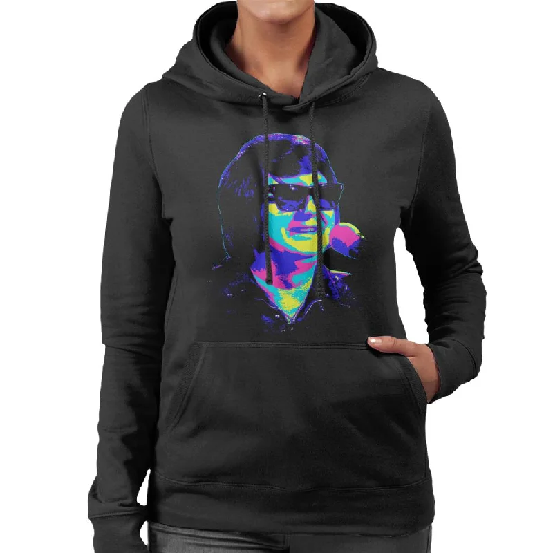Major Savings sleek zip-up hoodieTV Times Roy Orbison Sunglasses Pop Art Stylised Women's Hooded Sweatshirt