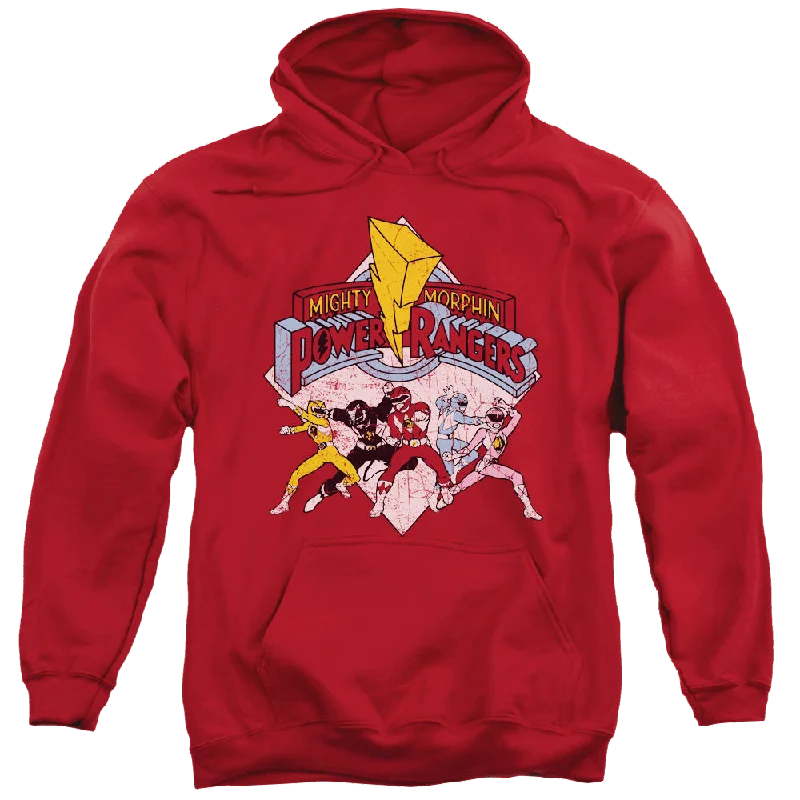 One-DAY Sale comfortable hooded sweatshirtMighty Morphin Power Rangers Retro Rangers - Pullover Hoodie