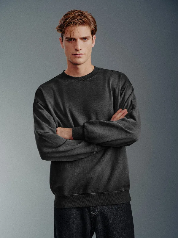 Flash Deals Crew Neck Loose Sweatshirt