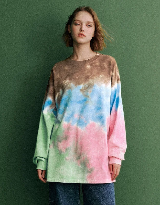 Final Markdown Tie Dye Crew Neck Loose T-Shirt