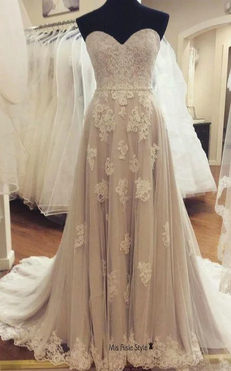 Super Deal sleeveless dresssleeveless dressA line Sweetheart Neckline Wedding Dress