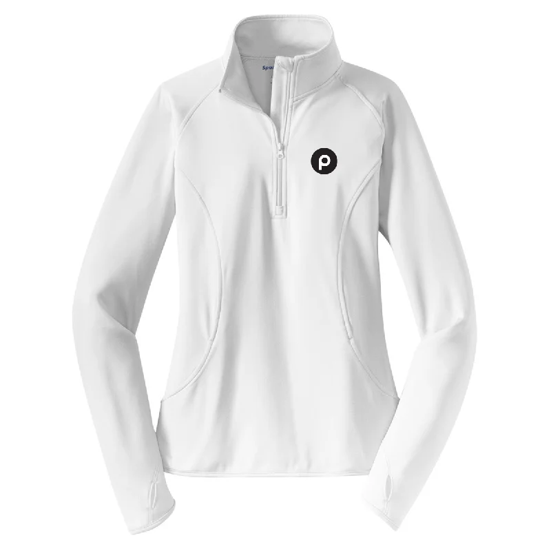 Final Clearance sleek jacketSport-Tek® Ladies Sport-Wick® Stretch 1/2-Zip Pullover