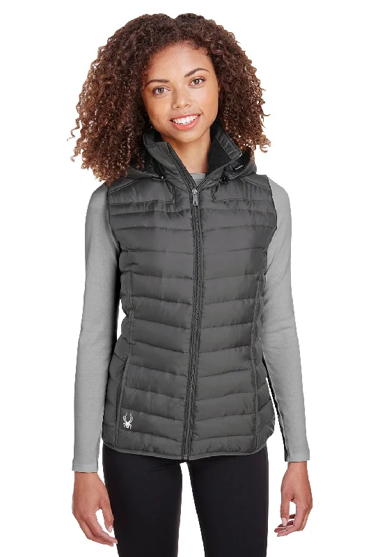 The Best Prices cozy fleece coatSpyder Womens Supreme Full Zip Hooded Puffer Vest - Polar Grey The Best Prices cozy fleece coatSpyder Womens Supreme Full Zip Hooded Puffer Vest - Polar Grey