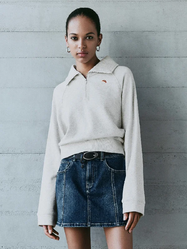 Instant Savings Zip Up Front Loose Sweatshirts