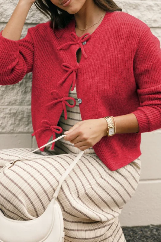 Discount Mania Tied Long Sleeve Cardigan