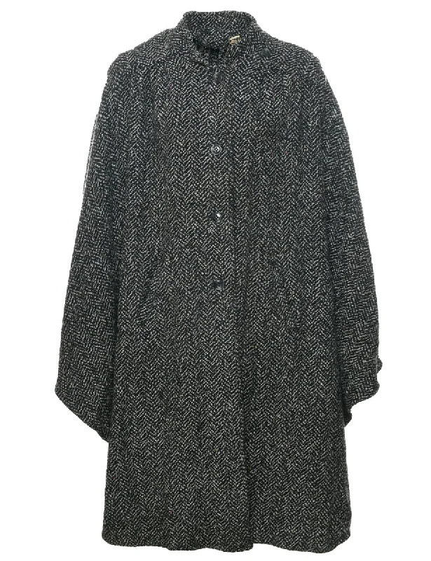 Sale Event lightweight outerwearHerringbone Tweed Cape - XL