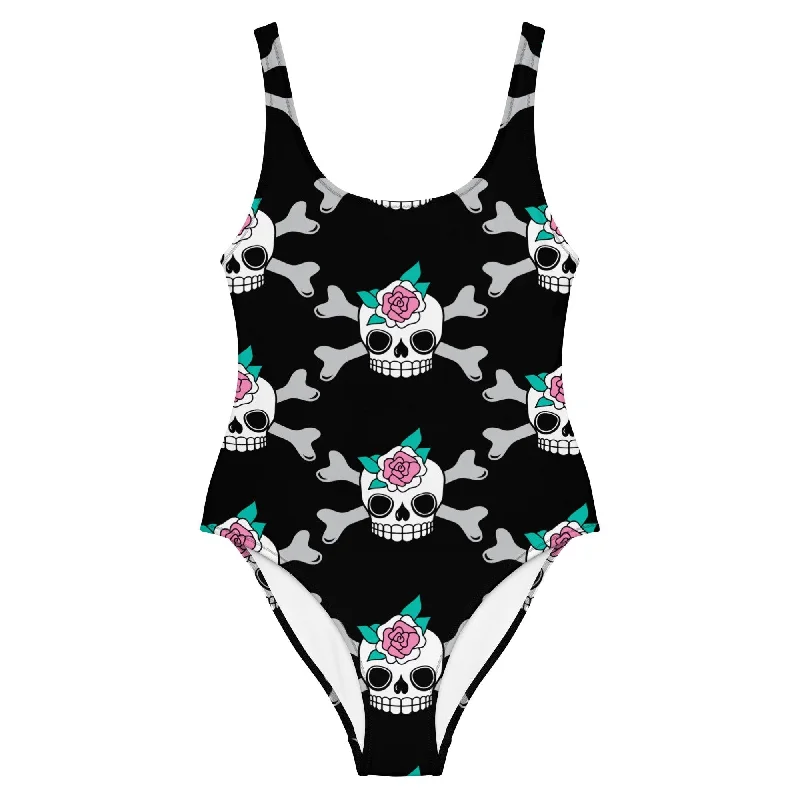 Low Prices SKULLROSE black - One-Piece Swimsuit