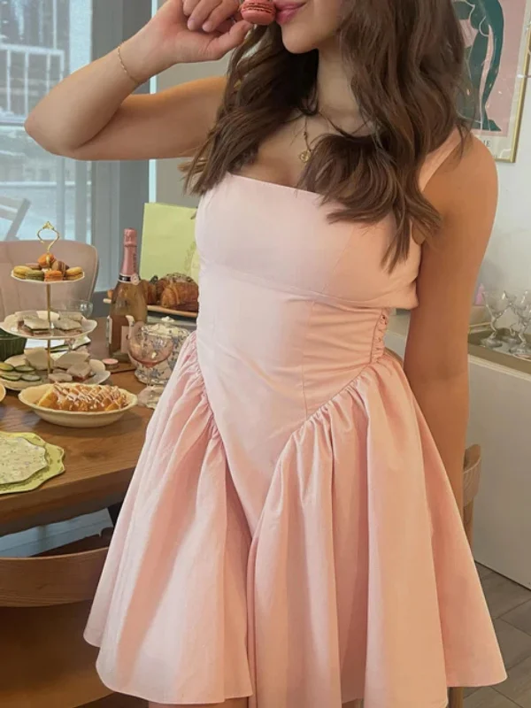 Deal of the Day tiered dresstiered dressOpen Back Simple Pink Satin Short Prom Dresses, Open Back Pink Homecoming Dresses, Pink Formal Evening Dresses SP2968 Deal of the Day tiered dresstiered dressOpen Back Simple Pink Satin Short Prom Dresses, Open Back Pink Homecoming Dresses, Pink Formal Evening Dresses SP2968