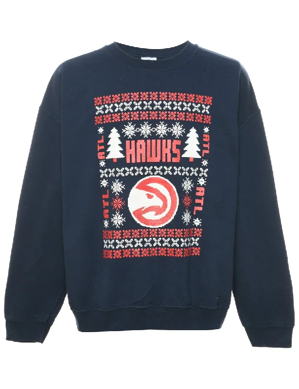 Value Deals raincoatAtlanta Hawks Christmas Sweatshirt - XL