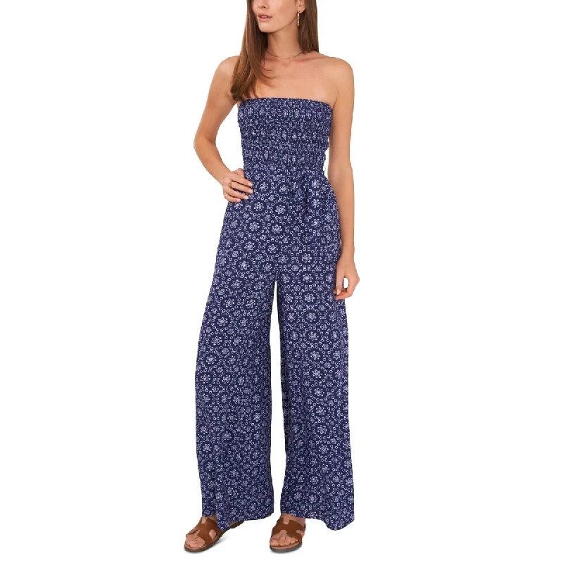 Extra Discounts 1.STATE Women's Sleeveless Cover Up Jumpsuit Swimsuit Blue Size Medium