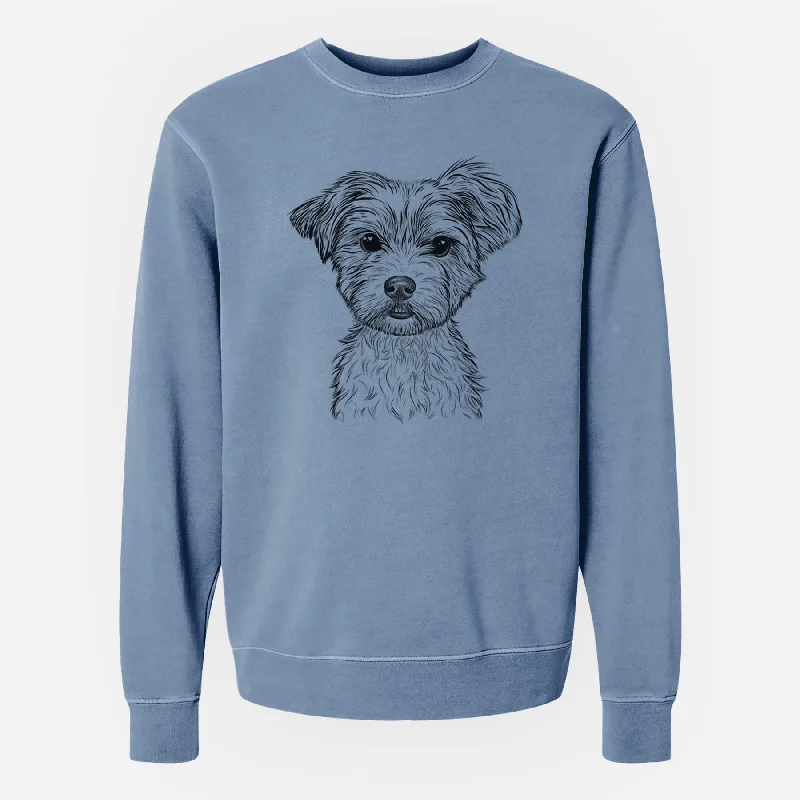 Price Break urban activewear hoodieBare William Mitchell Newman the Yorkshire Terrier - Unisex Pigment Dyed Crew Sweatshirt