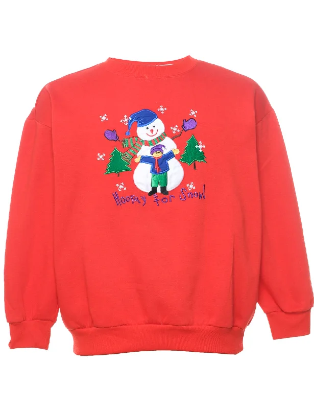 Can't Miss relaxed fit coatSnowman Christmas Sweatshirt - L