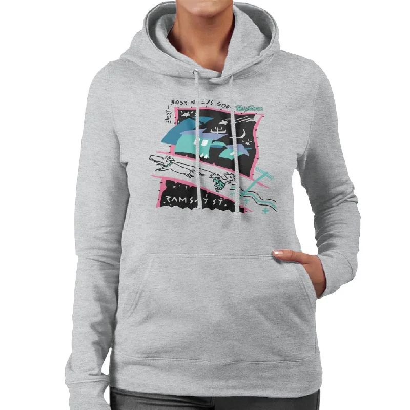 modern athletic hoodieNeighbours Retro Montage Women's Hooded Sweatshirt