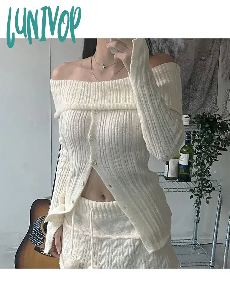 Buy Now Lunivop Woman Fairy Core Sweater New Trend Pullover Aesthetics Jumper French Elegance Cashmere American Style Top 90s Gyaru Ins Y2k