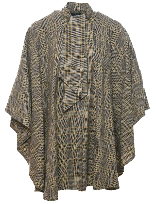 Overstock minimalist jacketWool Dogtooth Cape - L