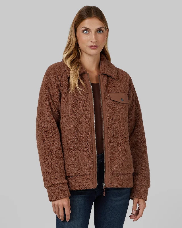 Last Chance relaxed fit coatWOMEN'S TEDDY SHERPA JACKET