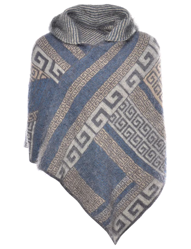 Bargain Prices faux fur coatGeometric Print Cape - XS