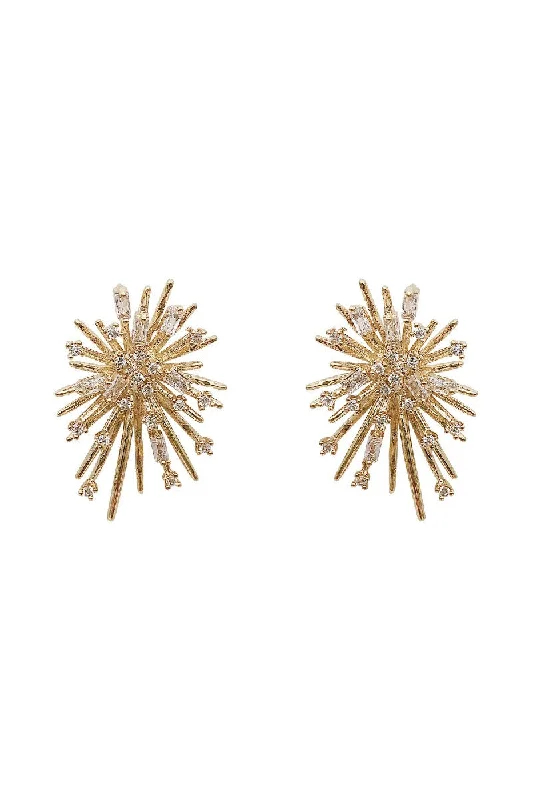 high-waisted dressZircon Fireworks Earrings Electroplated Exquisite Earrings 629289761561