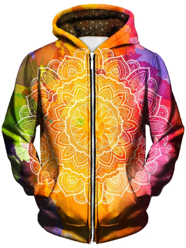 trendy zip-up hoodieWatercolors Unisex Zip-Up Hoodie