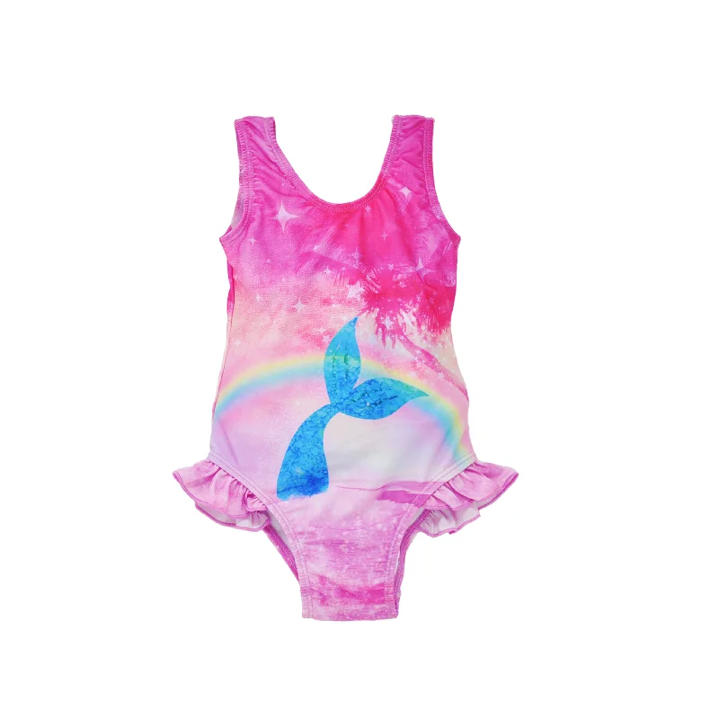 Special Price UPF 50+ Delaney Hip Ruffle Swimsuit - G