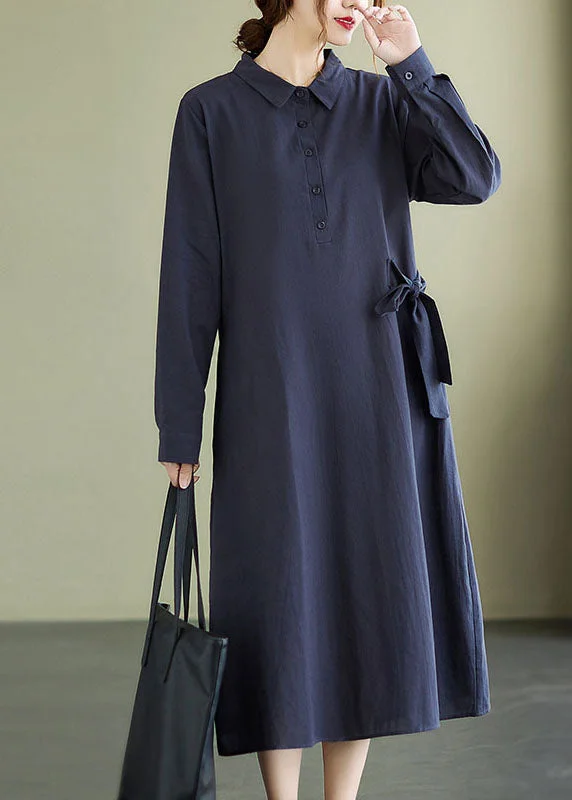 Seasonal Clearance romantic dressromantic dressNavy Button Pockets Cotton Long Dresses Spring Seasonal Clearance romantic dressromantic dressNavy Button Pockets Cotton Long Dresses Spring