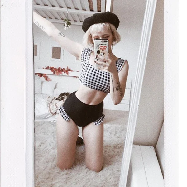 Extra Savings Review For Cute Lattice Bow Swimsuit YV40170