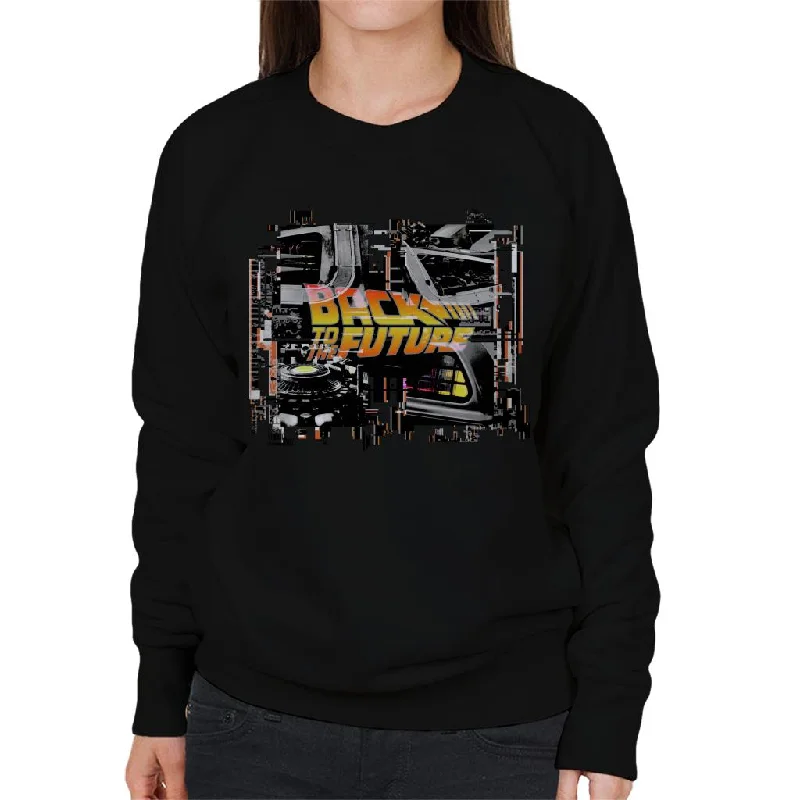 high-performance athletic hoodieBack to the Future Delorean Montage Women's Sweatshirt