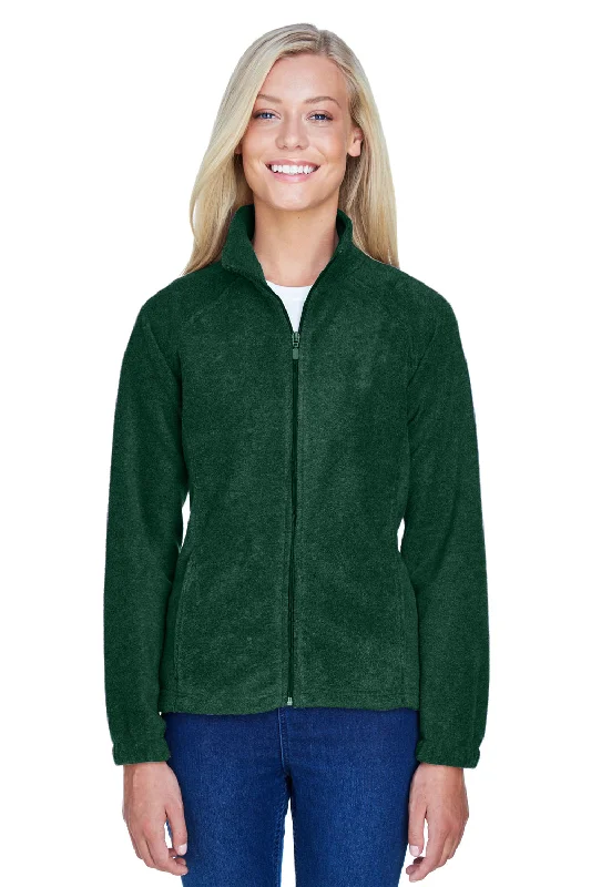 cold weather jacketHarriton Womens Pill Resistant Fleece Full Zip Jacket - Hunter Green