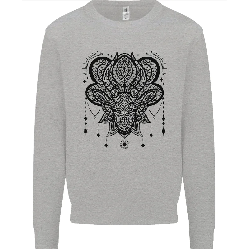 Super Savings comfortable athletic sweatshirtA Mandala Deer Mens Sweatshirt Jumper