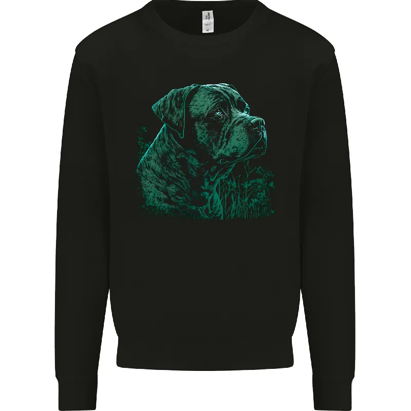 minimalist gym sweatshirtA Green Cane Corso Dog Mens Sweatshirt Jumper