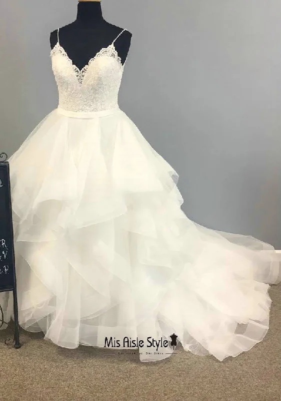 Big Discounts boho-chic dressboho-chic dressBall Gown Tiered Skirt Plus Size Wedding Dress